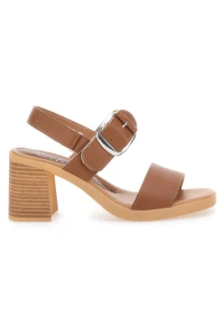 Sandali Cuoio con Tacco Medio a Blocco PITTARELLO LOOK MK3619214
