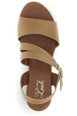 Sandali cuoio in vera pelle con cinturini e fibbia Pittarello Look 243050