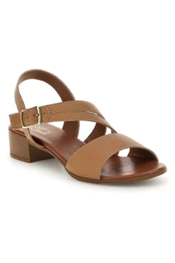 Sandali cuoio in vera pelle con cinturini e fibbia Pittarello Look 243050