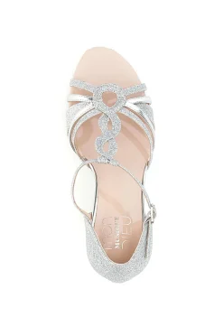 Sandali da Ballo Argento Con Strass Mon Dieu 1460404