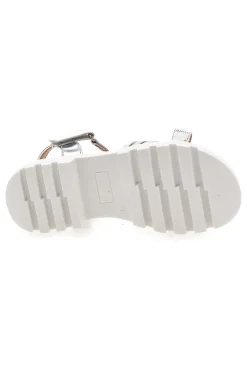 Sandali da bambina argento con cinturino regolabile Pitt kids 392640S