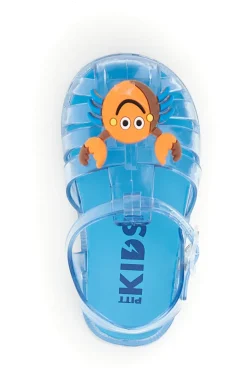 Sandali da mare azzurri trasparenti con pesce Pitt Kids 3142667