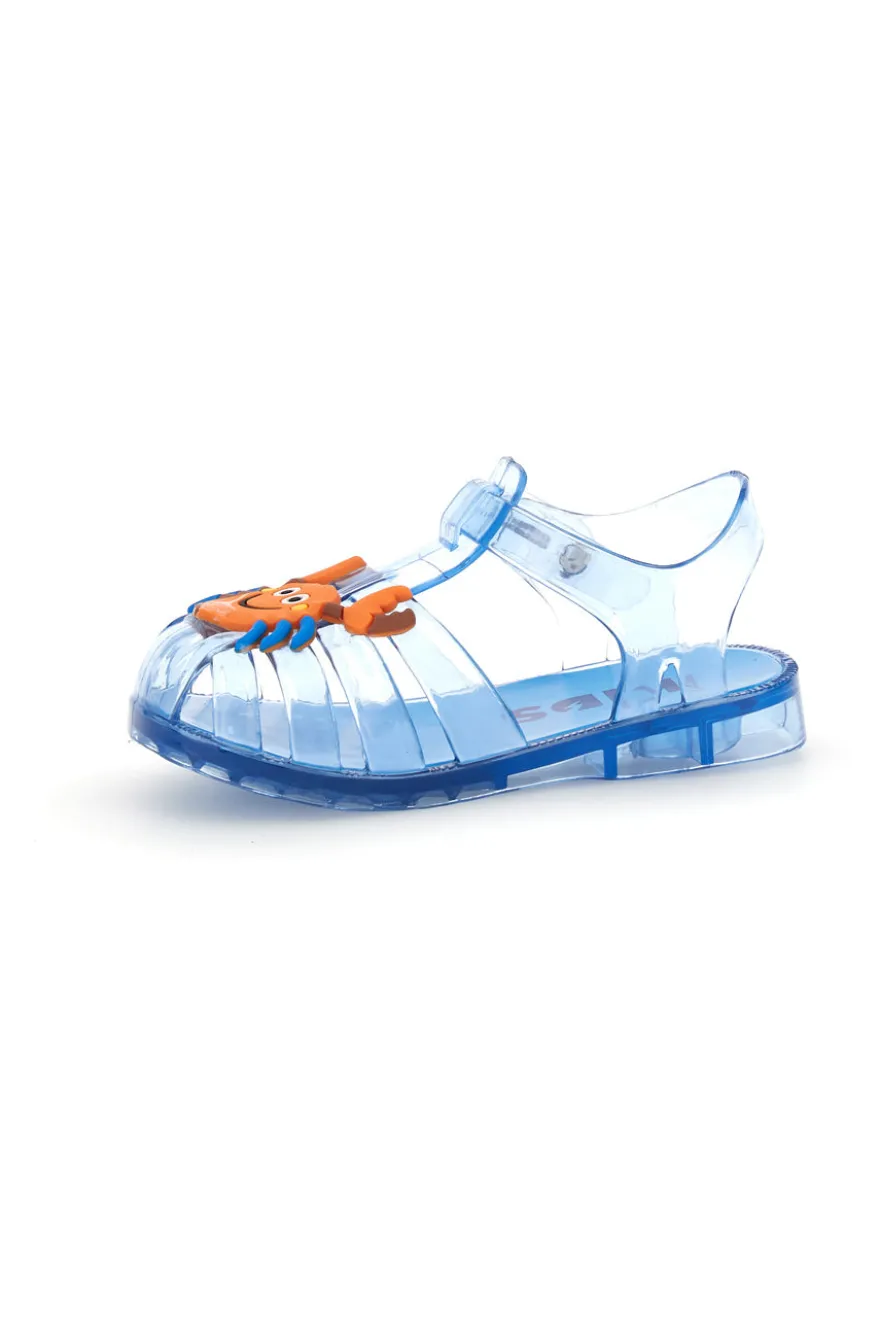 Sandali da mare azzurri trasparenti con pesce Pitt Kids 3142667