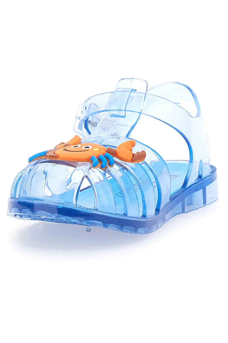 Sandali da mare blu trasparenti con granchietto Pitt Kids 3142667