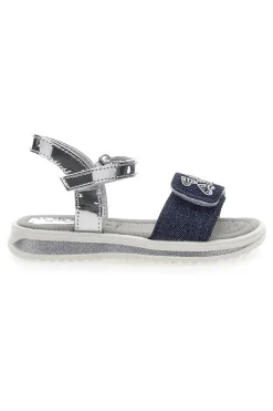 Sandali Denim e Argento Con Chiusura Strappo Grazie Girl 218734
