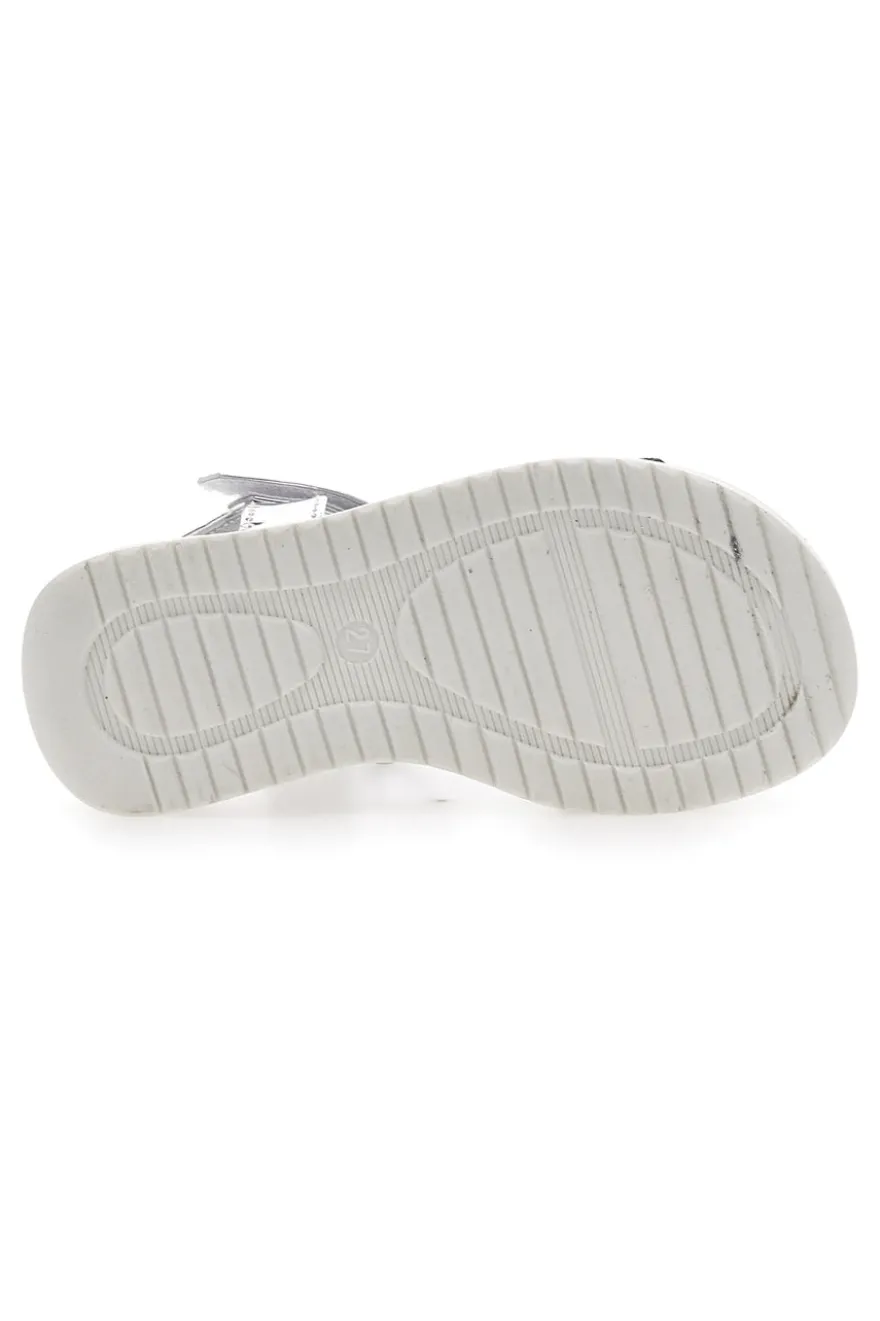 Sandali Denim e Argento Con Chiusura Strappo Grazie Girl 218734