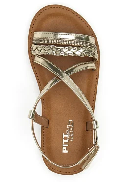 Sandali Dorati con Cinturino Pitt Kids 392430