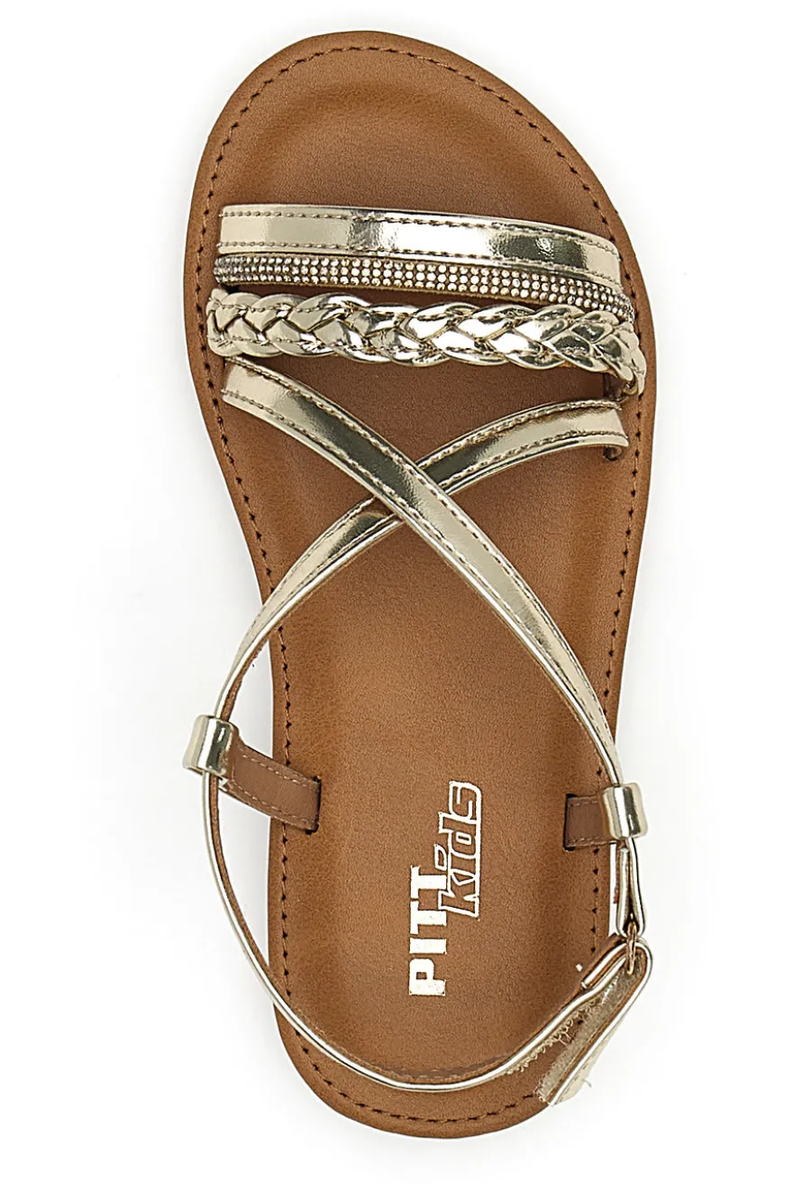 Sandali Dorati con Cinturino Pitt Kids 392430