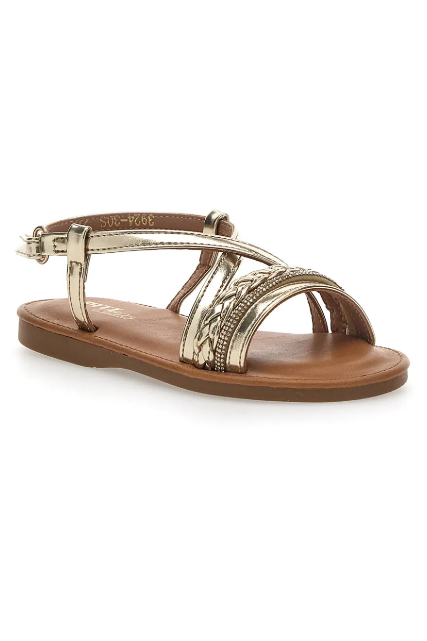 Sandali Dorati con Cinturino Pitt Kids 392430