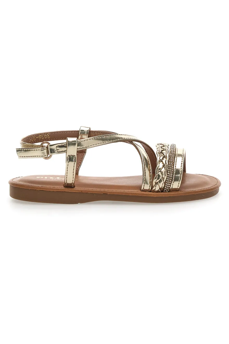 Sandali Dorati con Cinturino Pitt Kids 392430