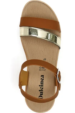Sandali Dulcinea 211094 Marrone e Platino