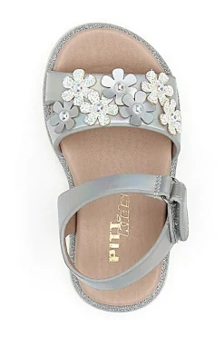 Sandali Eleganti Argento con Fiorellini Pitt Kids 392411