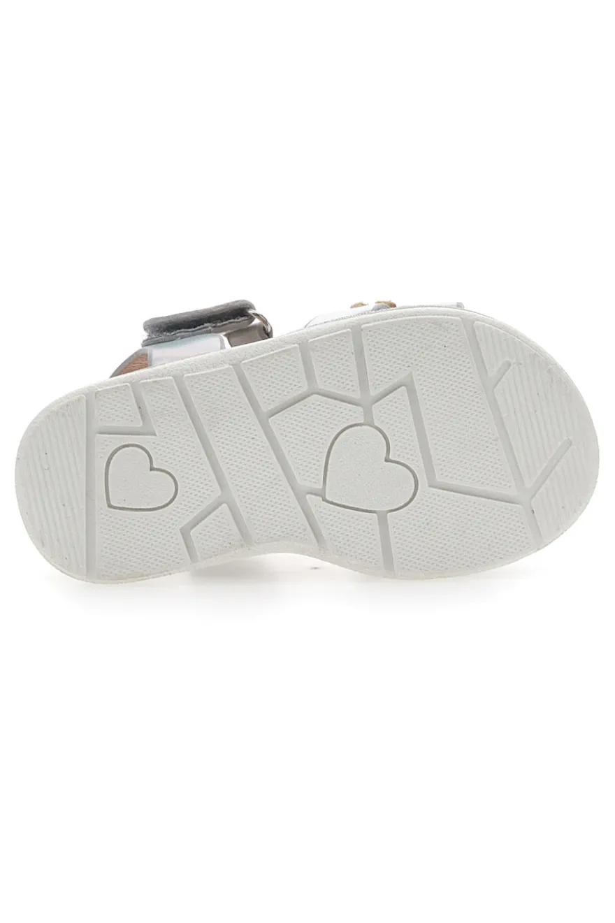 Sandali Eleganti Argento con Fiorellini Pitt Kids 392411