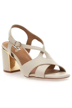 Sandali Eleganti con Tacco Largo e Dettaglio Gioiello Marcella Burani 51211