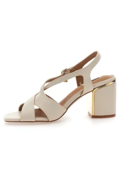 Sandali Eleganti con Tacco Largo e Dettaglio Gioiello Marcella Burani 51211