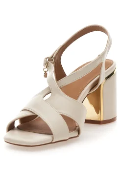 Sandali Eleganti con Tacco Largo e Dettaglio Gioiello Marcella Burani 51211