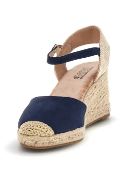 Sandali espadrillas Navy con zeppa in corda Pittarello Sun Bl2