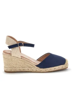 Sandali espadrillas Navy con zeppa in corda Pittarello Sun Bl2