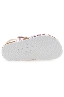 Sandali fantasia con fiocco glitter e plantare preformato Pittarello Bio 257A740SR