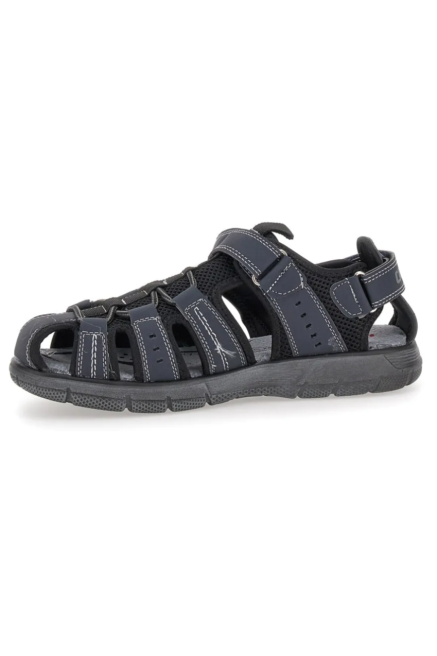 Sandali Fisherman Blu Con Strappo Canguro 1013