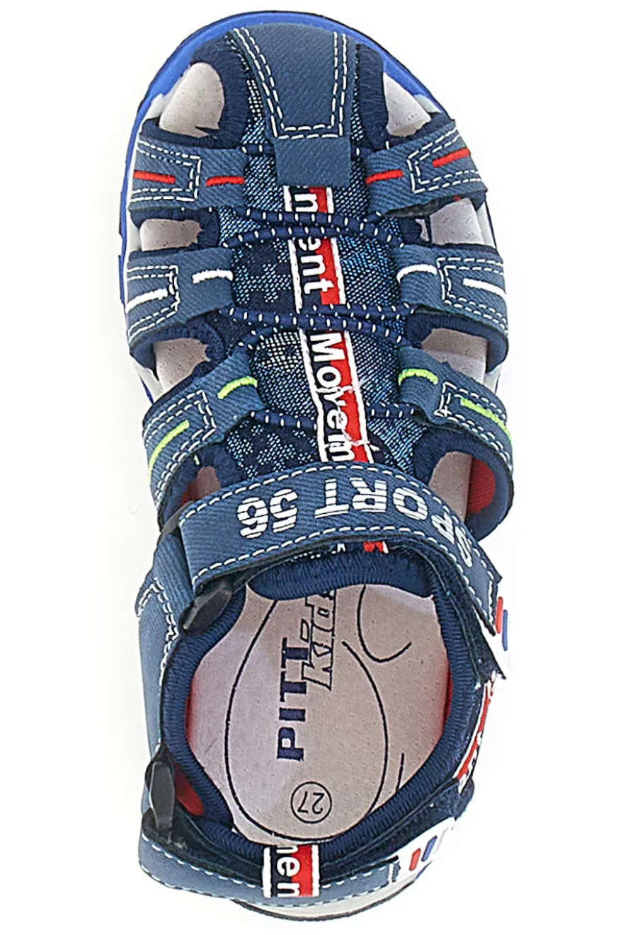 Sandali Fisherman Blu Con Strappo In Velcro Pitt Kids 14116