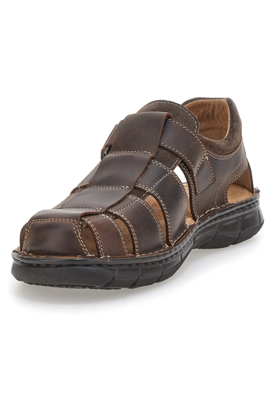 Sandali Fisherman Marroni In Pelle Pittarello Eco 7402