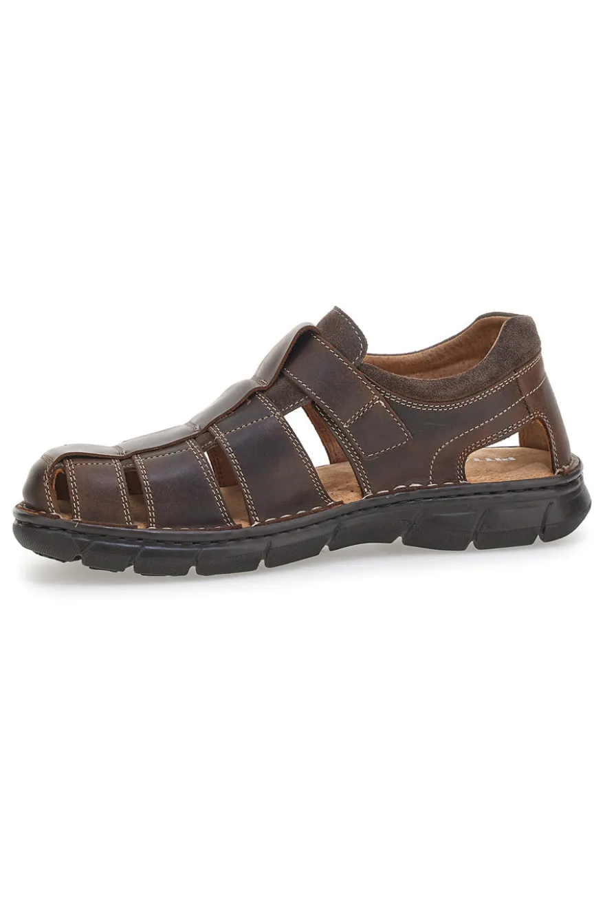 Sandali Fisherman Marroni In Pelle Pittarello Eco 7402