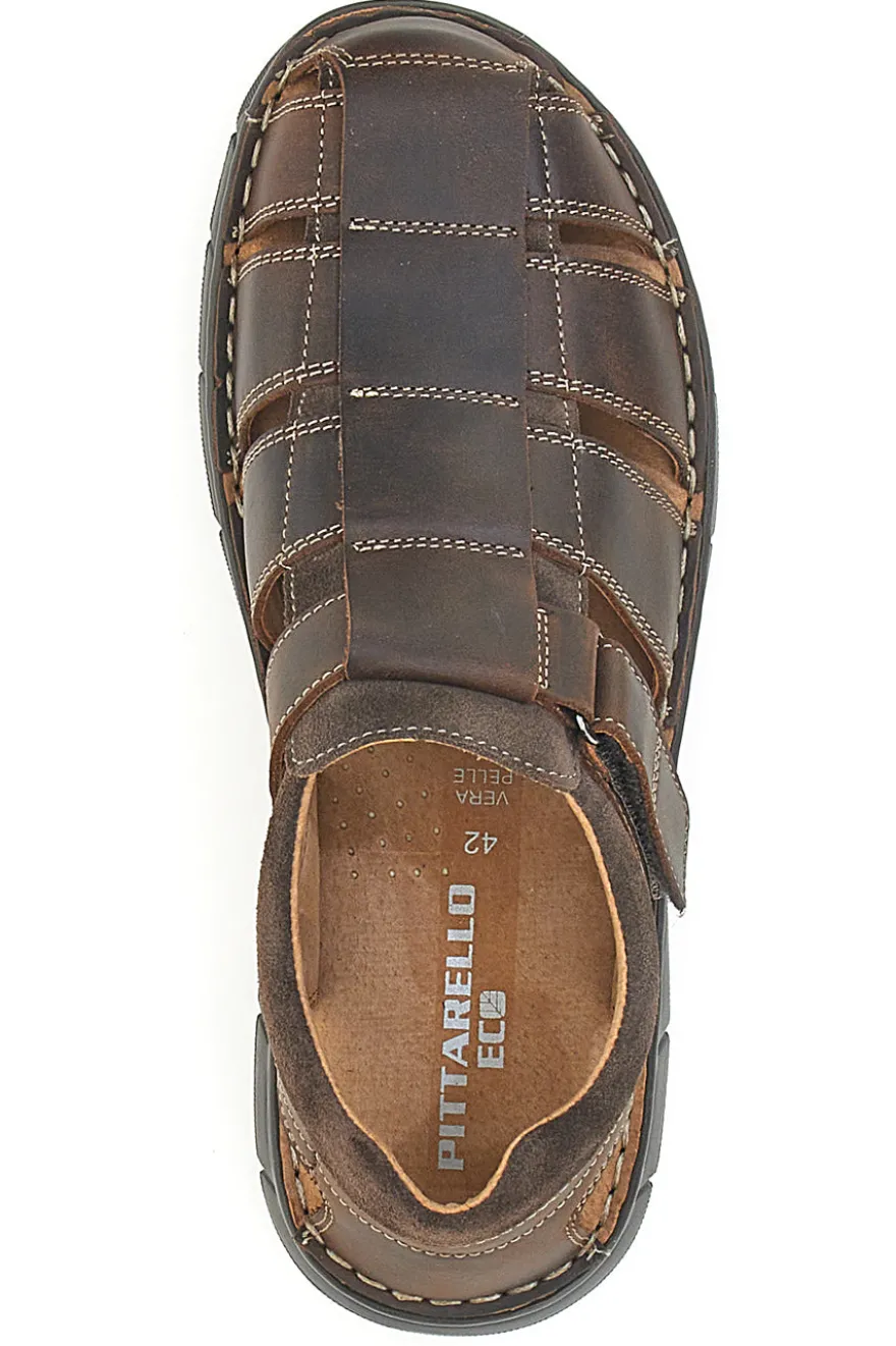 Sandali Fisherman Marroni In Pelle Pittarello Eco 7402