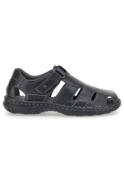Sandali Fisherman Neri Con Strappo Altemberg 2401