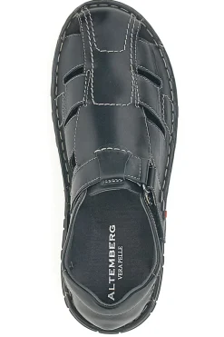 Sandali Fisherman Neri Con Strappo Altemberg 2401