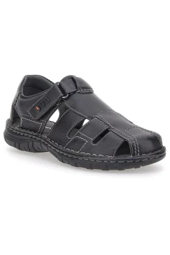 Sandali Fisherman Neri Con Strappo Altemberg 2401
