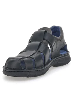 Sandali Fisherman Neri In Pelle Pittarello Eco 7402