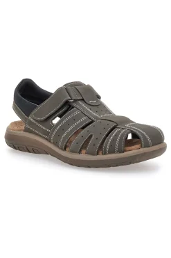 Sandali Fisherman Taupe in Vera Pelle Fly Dinamic 29