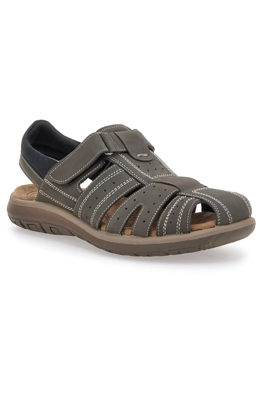 Sandali Fisherman Taupe in Vera Pelle Fly Dinamic 29