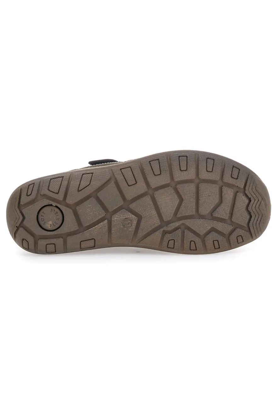 Sandali Fisherman Taupe in Vera Pelle Fly Dinamic 29