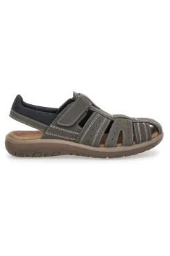 Sandali Fisherman Taupe in Vera Pelle Fly Dinamic 29