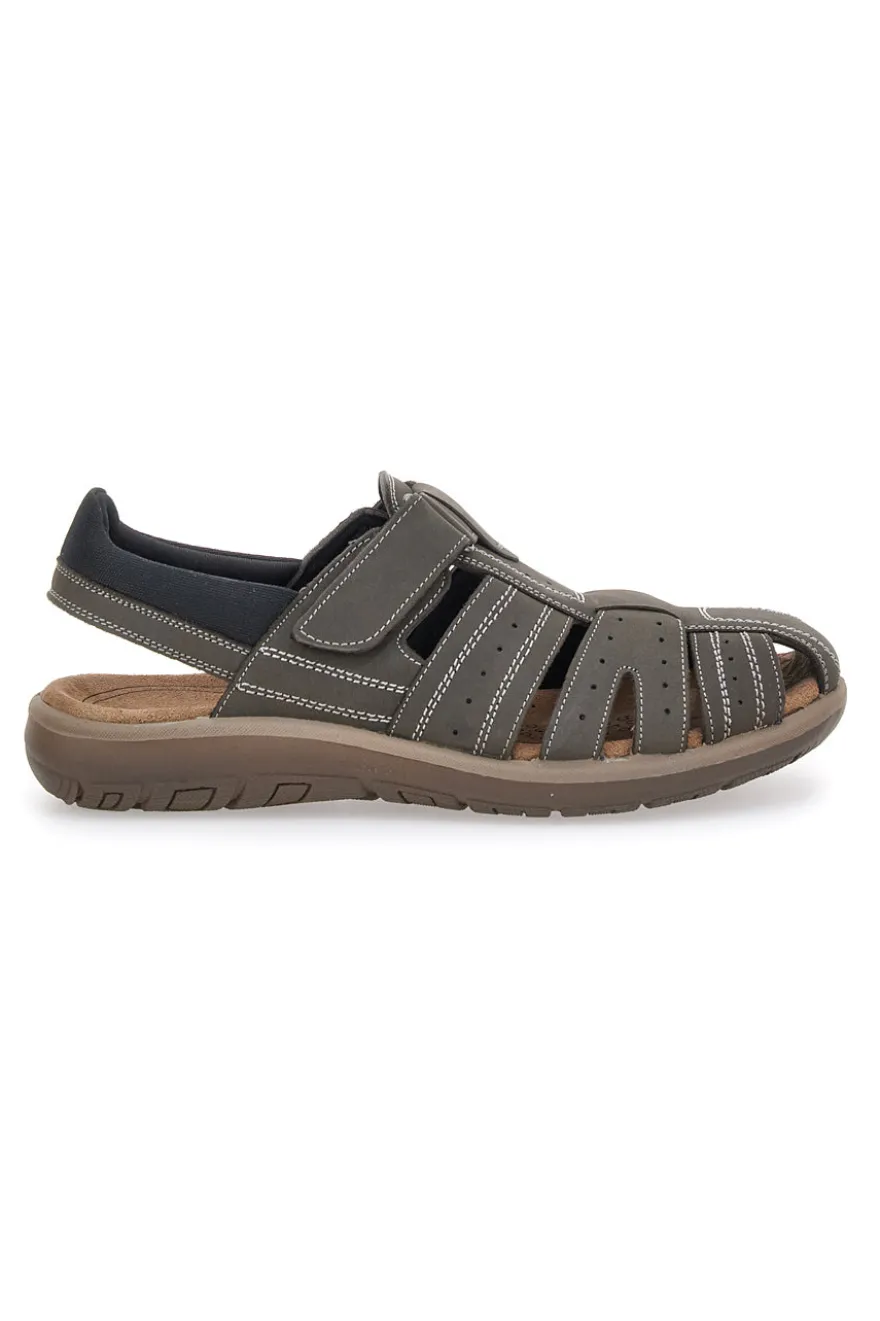 Sandali Fisherman Taupe in Vera Pelle Fly Dinamic 29