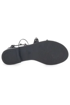 Sandali Flat Alla Schiava Neri Con Borchie Me & Me 1531