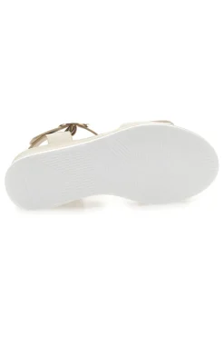 Sandali flat beige con maxi fibbia decorativa Energy E475