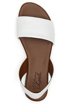 Sandali Flat Bianchi Con Sottopiede In Pelle Pittarello Look 225140