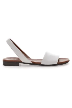 Sandali Flat Bianchi Con Sottopiede In Pelle Pittarello Look 225140