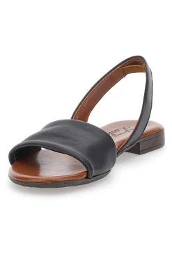 Sandali Flat Neri In Pelle Pittarello Look 225140