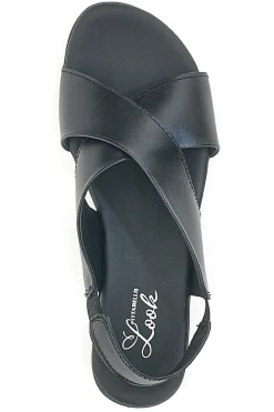 Sandali Flat Neri In Vera Pelle Pittarello Look 225435