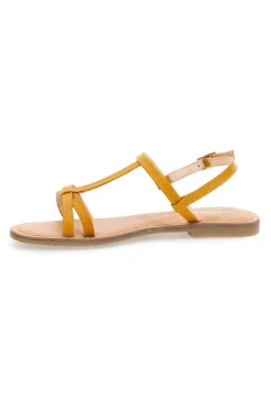 Sandali Flat Ocra Prima Riga 03