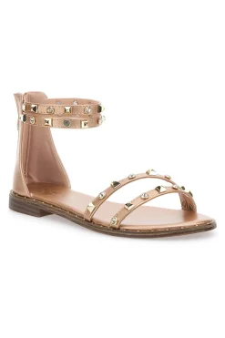 Sandali Flat Oro Rosa Con Borchie Me & Me 2535