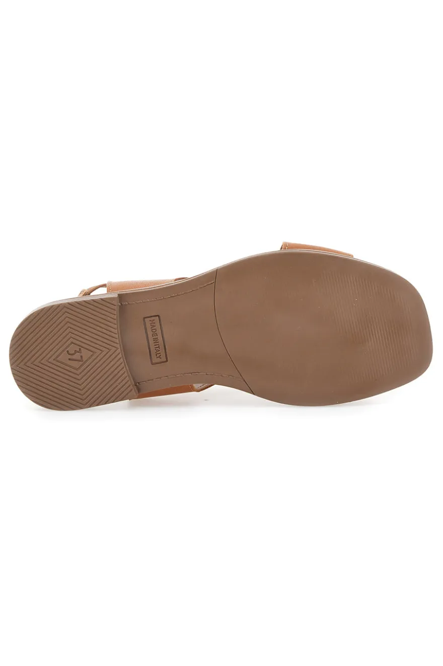 Sandali Flat Pittarello Glam 15411 Cognac