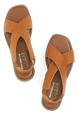 Sandali Flat Pittarello Glam 15411 Cognac