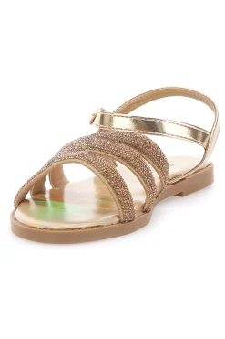 Sandali Flat Platino con Glitter THE FIRST CHIC PREA488