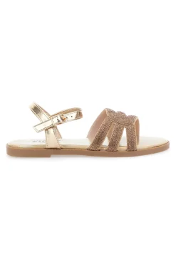 Sandali Flat Platino con Glitter THE FIRST CHIC PREA488