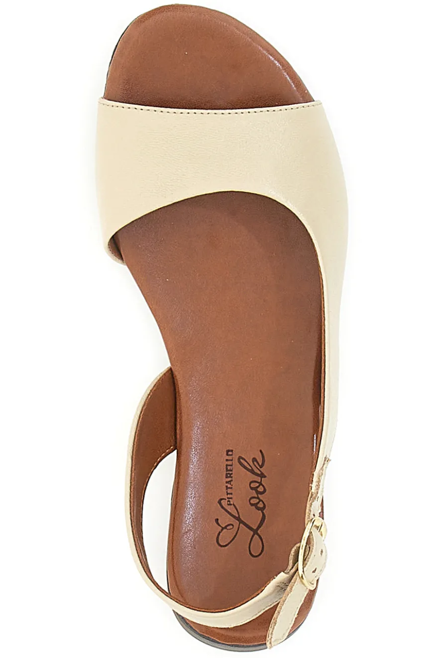 Sandali Flat Sand In Vera Pelle Pittarello Look 225110